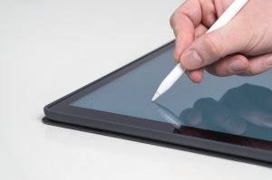 Apple Pencil representing iPad accessories for schools